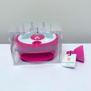 NWT Target Bullseye Playground Pink Nail Drying Station Bundle w/ polish holder